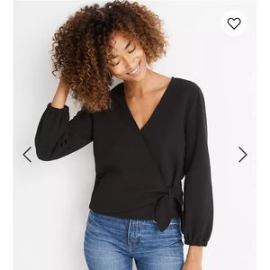 Madewell Texture & Thread Wrap Top